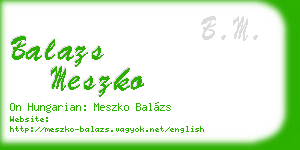 balazs meszko business card